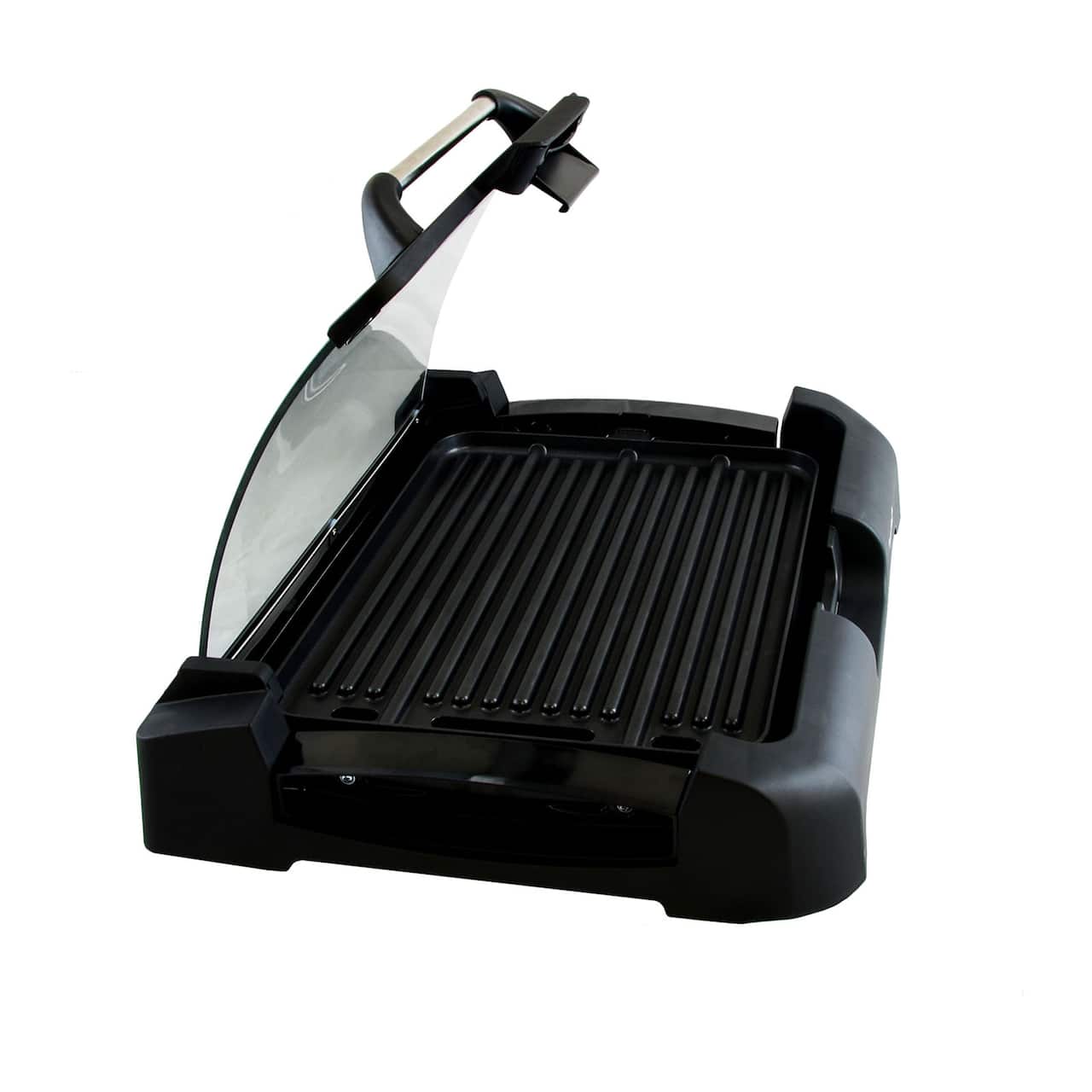 Megachef Reversible Indoor Grill & Griddle With Removable Glass Lid